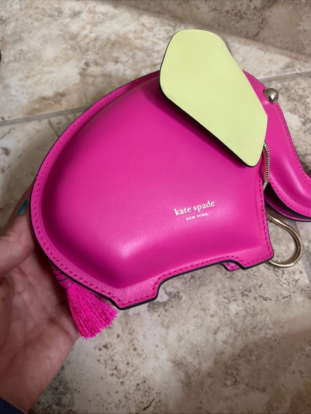kate spade New York Pink tiny Elephant Crossbody Bag nwot - Picture 2 of 6